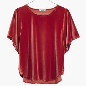 Madewell Velvet Butterfly Top
